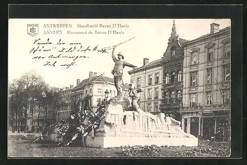 AK Antwerpen, Standtbeeld Baron D`Hains