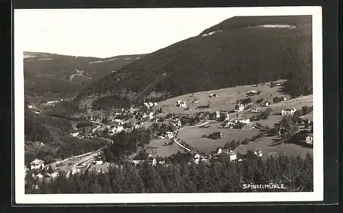 AK Spindelmühle / Spindleruv Mlyn, Ortsansicht mit Bergen