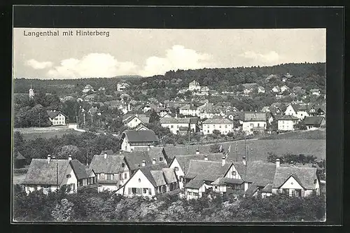 AK Langenthal, Ortsansicht mit Hinterberg