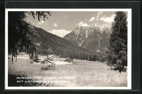 AK Heiterwang, Alpengasthof Linserhof mit Heiterwand und Rauchberg