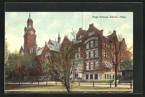 AK Akron, OH, High School, Gartenanlage