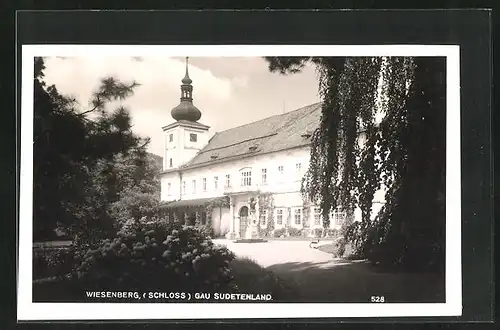 AK Wiesenberg, Schloss mit Gartenanlage