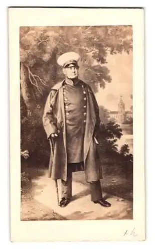 Fotografie Portrait König Friedrich Wilhelm IV. in Uniform mit Schirmmütze
