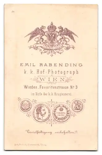 Fotografie Emil Rabending, Wien, Favoritenstrasse 3, junge brünette Dame mit Haarschmuck