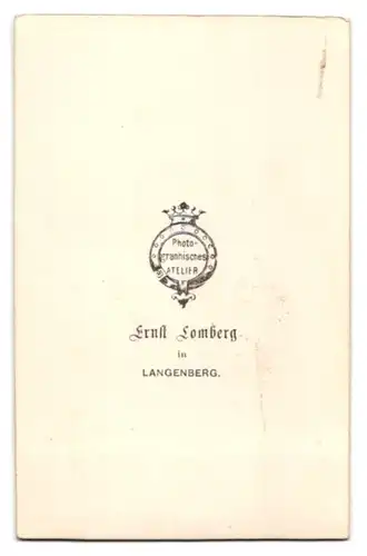 Fotografie Ernst Lomberg, Langenberg, Portrait Herr mit Zwicker und Vollbart