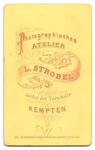 Fotografie L. Strobel, Kempten, Portrait junger Herr im Anzug mit Fliege