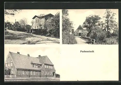 AK Padenstedt, Gasthaus und andere Gebäude der Ortschaft