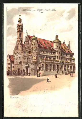 Künstler-AK Rothenburg, Rathaus