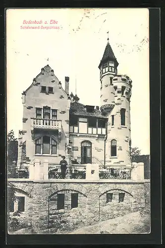 AK Tetschen-Bodenbach / Decin, Hotel Schäferwand-Bergschloss