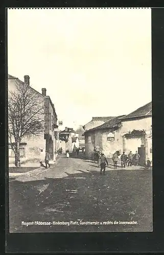 AK Nogent-l`Abesse, Hindenburg-Platz und Gandtnerstrasse