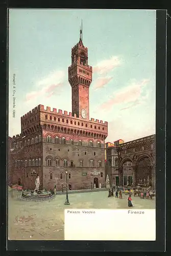 Künstler-AK Firenze, Palazzo Vecchio