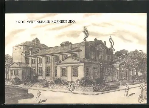 Künstler-AK Korneuburg, Kath. Vereinshaus