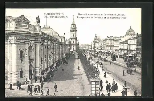 AK St. Pétersbourg, Perspective de Nevsky et le Gostinny-Dvor