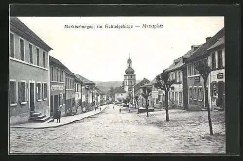 AK Marktschorgast, Strassenpartie am Marktplatz