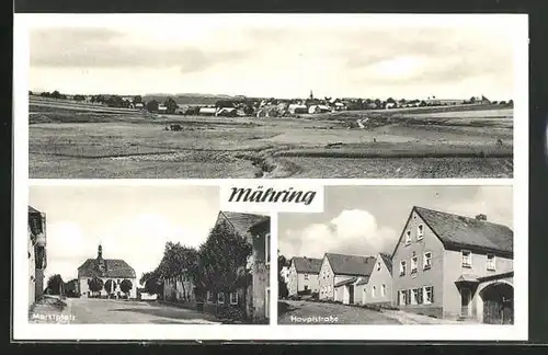 AK Mähring, Teilansicht, Marktplatz, Hauptstrasse