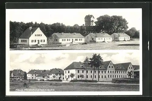 AK Grafenwöhr, Neue Mannschaftsbaracke, Teilansicht