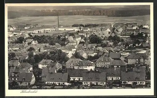 AK Helmbrechts, Teilansicht, Neujahrsgruss