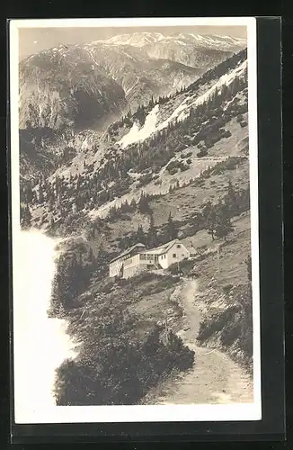 AK Berghütte Baumgartnerhaus auf dem Hochschneeberg