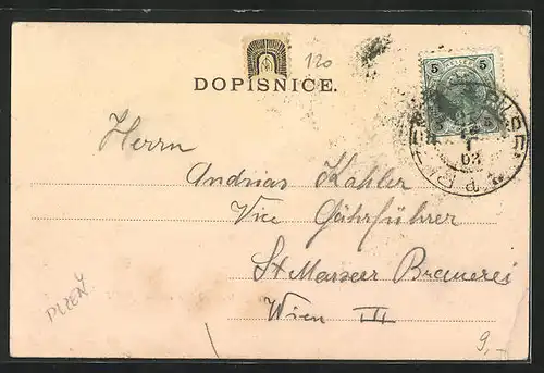 AK Plzen, Mestansky pivovar, Zalozen r. 1842