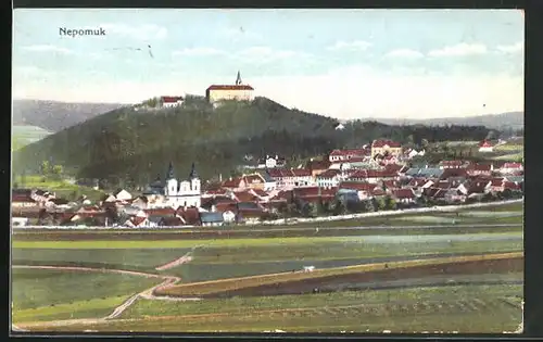 AK Nepomuk, Panoramablick auf den Ort