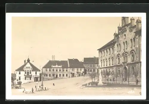 AK Nepomuk, Ortspartie mit Denkmal
