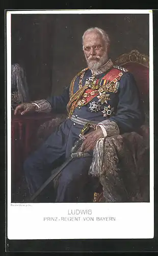 AK Ludwig Prinz-Regent von Bayern in Uniform