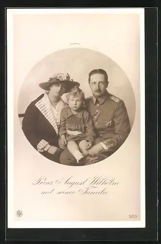 AK Prinz August Wilhelm von Preussen mit seiner Familie