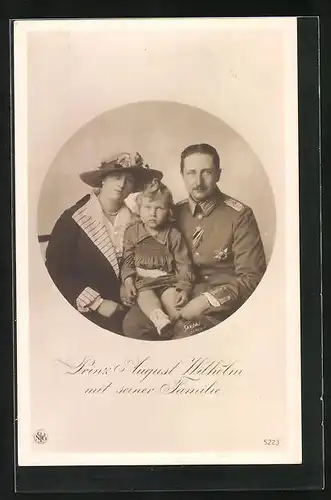 AK Prinz August Wilhelm von Preussen mit seiner Familie