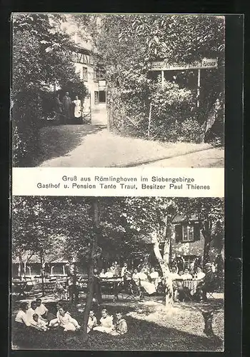 AK Römlinghoven /Siebengebirge, Gasthof und Pension Tante Traut