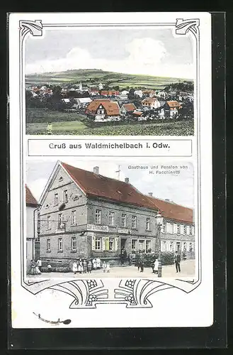 AK Waldmichelbach i. Odw., Gasthaus und Pension von H. Facchinetti