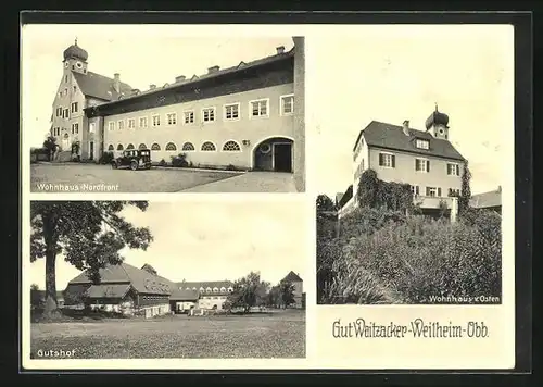 AK Weilheim /Obb., Gut Waitzacker, Wohnhaus, Gutshof