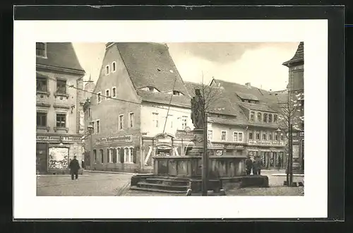 AK Alt-Meissen, Heinrichsplatz mit Brunnen
