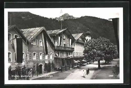 AK Werfen, Marktplatz mit Hagengebirge