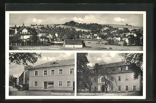 AK Regnitzlosau /Obfr., Ortsansicht, Hohenberger Strasse, Kreisaltersheim Schloss Hohenberg