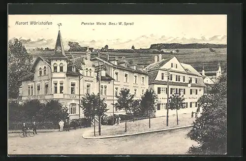 AK Wörishofen, Hotel-Pension Weiss Bes. W. Sproll