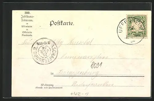 AK Uffenheim, 300. Jubiläumsschiessen 1904