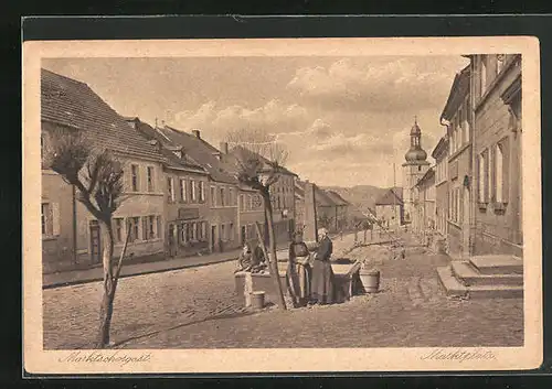 AK Marktschorgast, Marktplatz mit Bäuerinnen