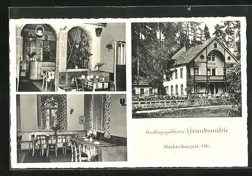 AK Marktschorgast, Restaurant Grundmühle mit eigener Metzgerei