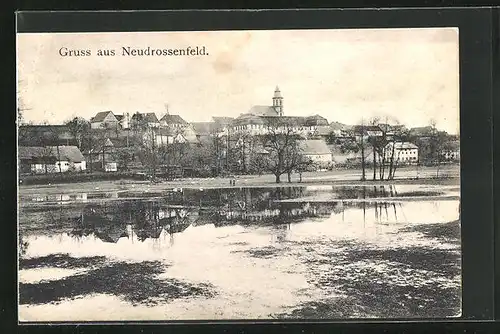 AK Neudrossenfeld, Grosse Pfütze im Park