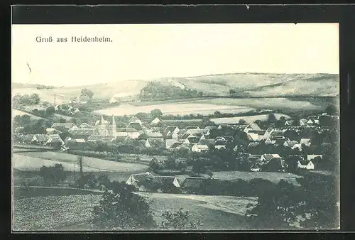 AK Heidenheim, Panorama mit Kirche