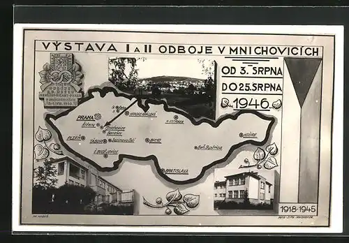 AK Mnichovice, Vystava I a II Odboje 1946, Ausstellung