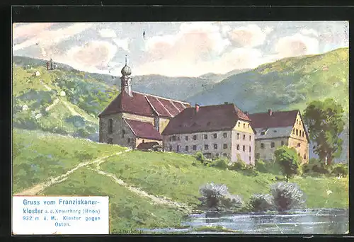 Künstler-AK Bischofsheim, Franziskanerkloster a. d. Kreuzberg