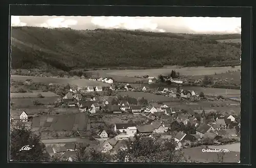 AK Gräfendorf /Ufr., Ortsansicht vom Berg aus