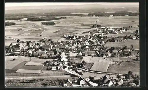 AK Petersaurach /Mfr., Ortsansicht aus der Vogelschau