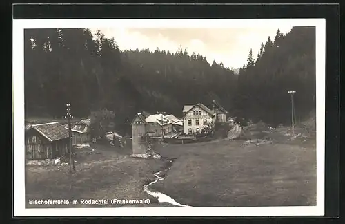 AK Helmbrechts, Gasthof Bischofsmühle im Wald