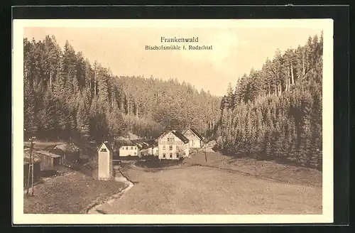 AK Helmbrechts, Gasthaus Bischofsmühle im Wald