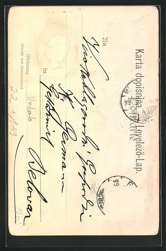 AK König Umberto von Italien, Briefmarke aus Italien