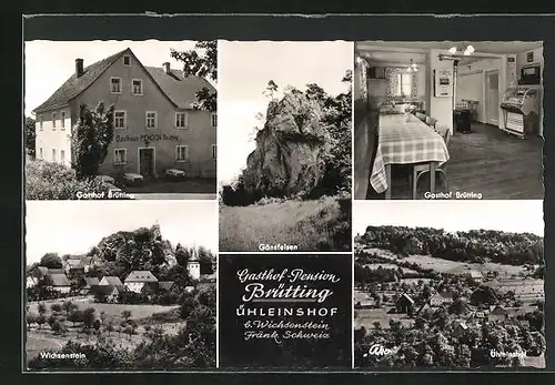AK Ühleinshof b. Wichsenstein, Gasthof u. Pension Brütting, Totalansicht