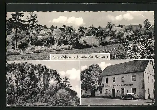 AK Leupoldstein, Gasthaus zur alten Post, Ortsansicht