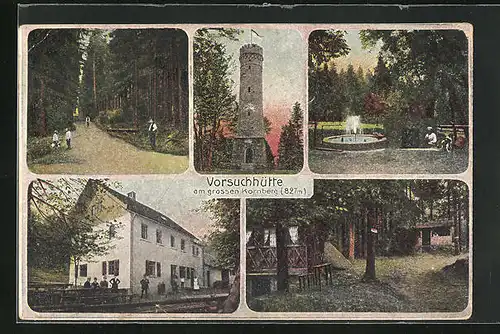 AK Kirchenlamitz, Forsthaus Vorsuchhütte, Aussichtsturm